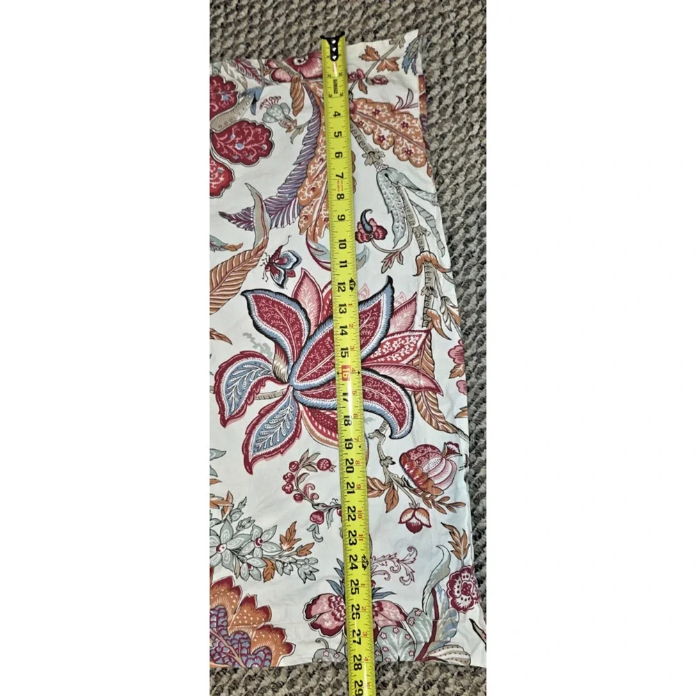 Pottery Barn Paisley Medallion Euro Pillow Sham Organic Cotton 28x28 Cottagecore